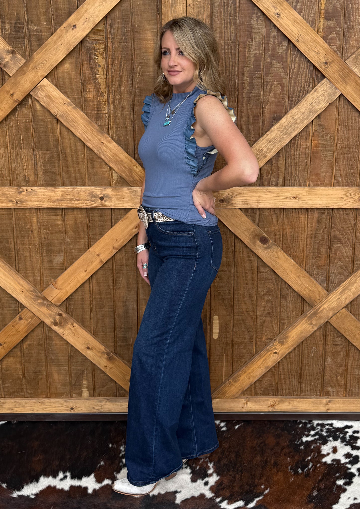The Betty Top *Slate Blue