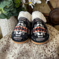 Black Aztec Slippers