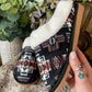 Black Aztec Slippers