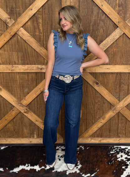 The Betty Top *Slate Blue