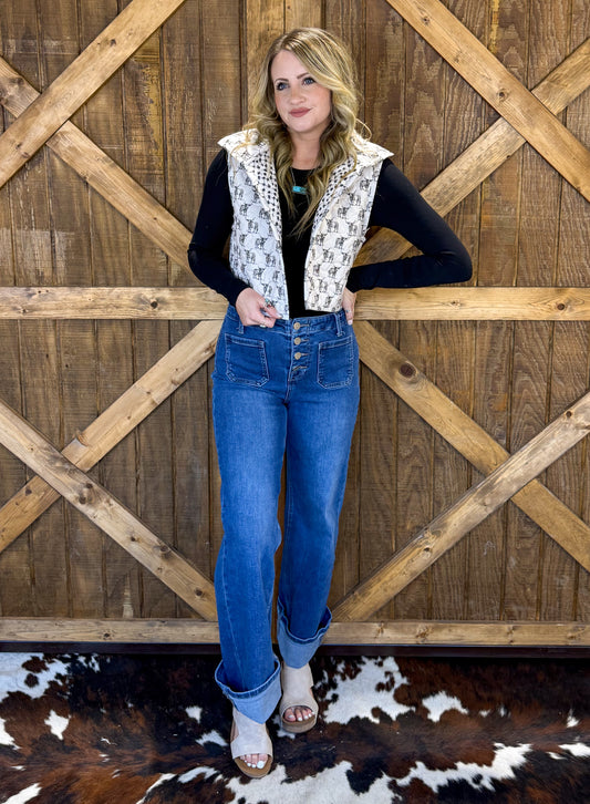 Longhorn Quilted Vest