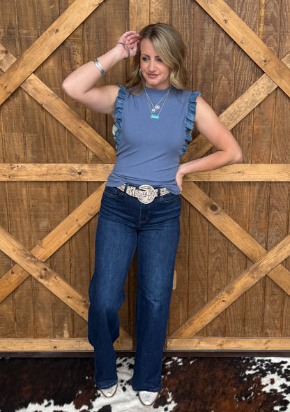 The Betty Top *Slate Blue
