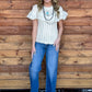 Ivory Cowgirl Crochet Blouse