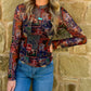 Cheyenne Collage Mesh Top