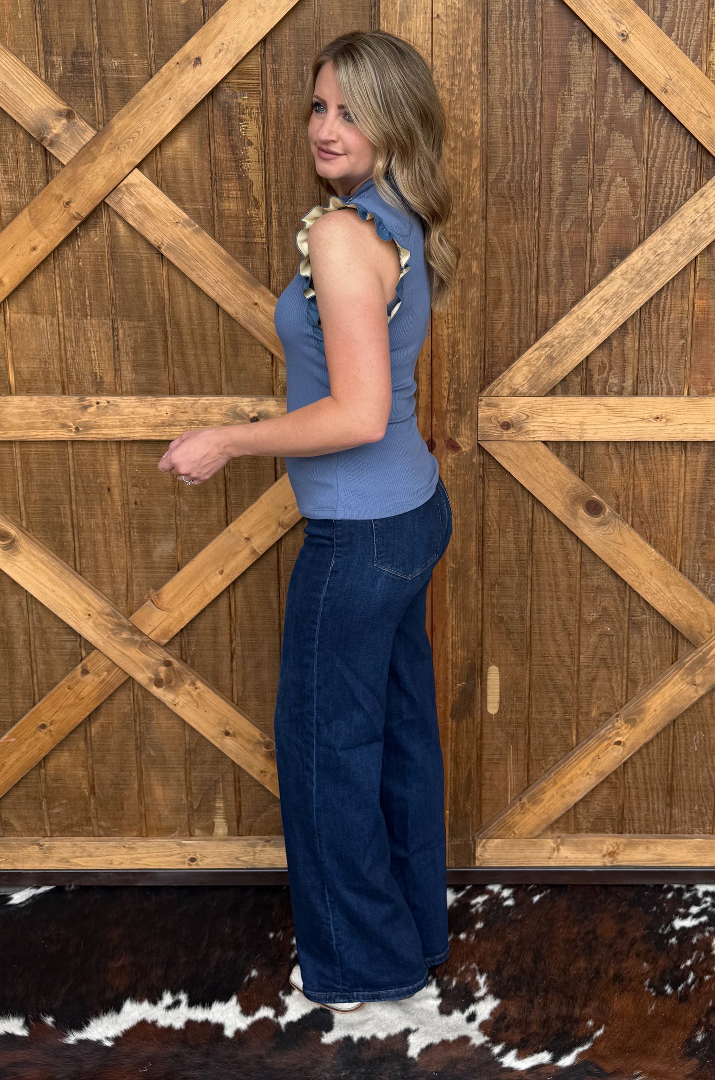 The Betty Top *Slate Blue