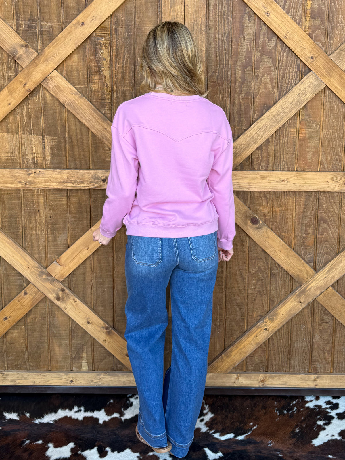Pink Western Sweatshirt