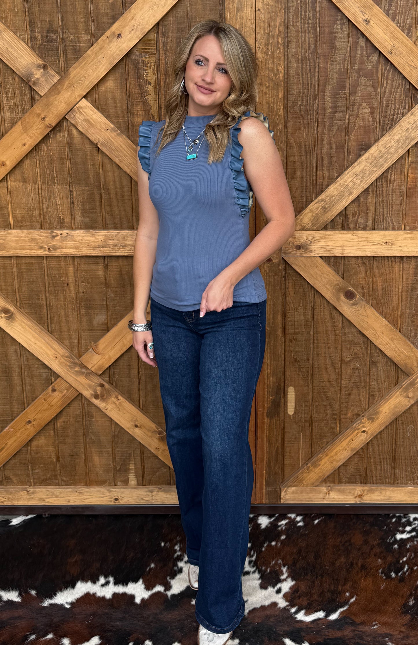 The Betty Top *Slate Blue