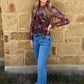 Cheyenne Collage Mesh Top