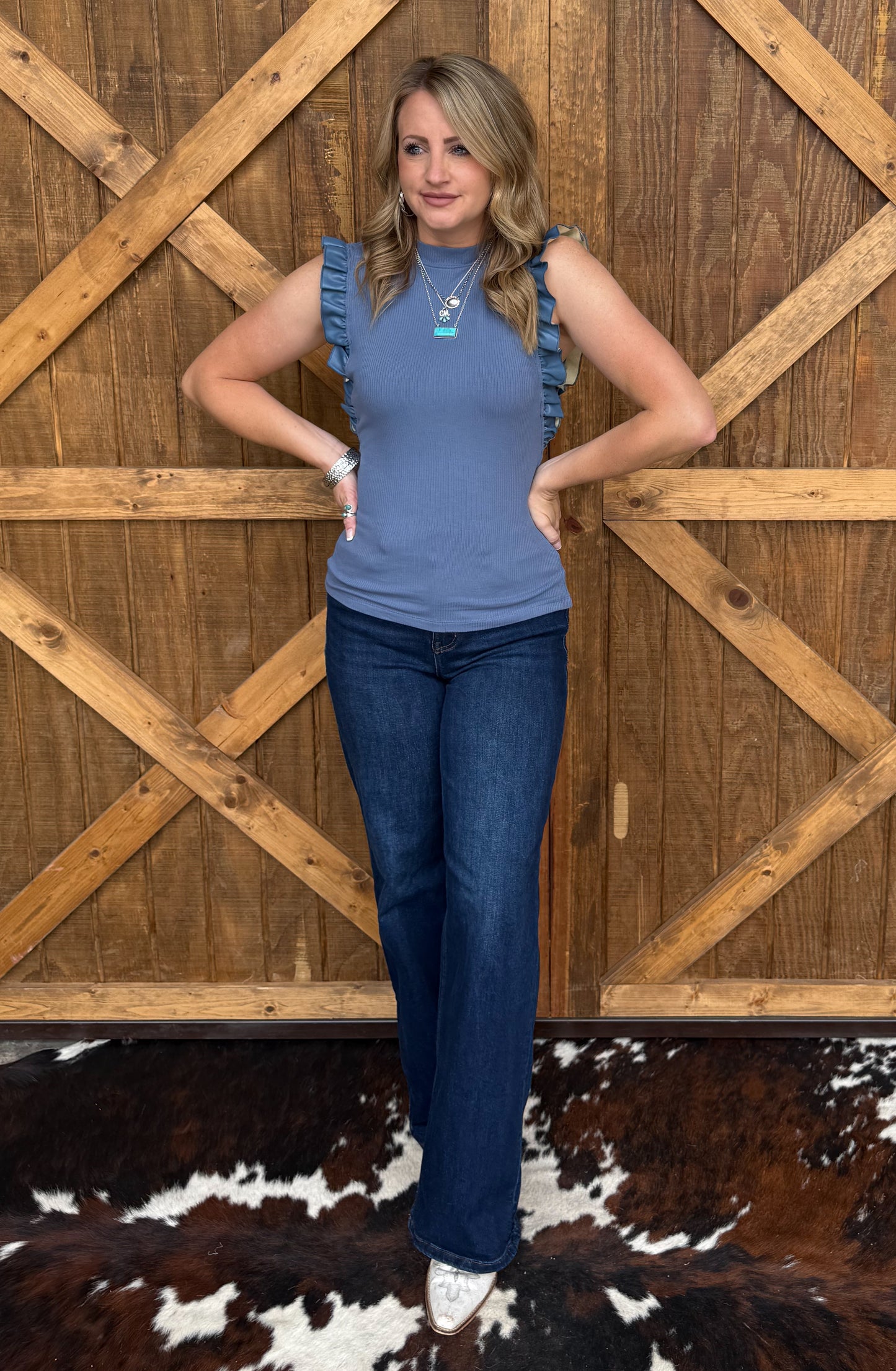 The Betty Top *Slate Blue