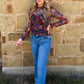 Cheyenne Collage Mesh Top