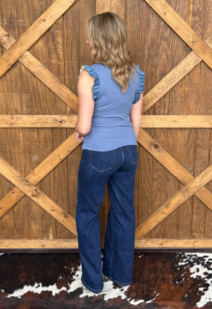 The Betty Top *Slate Blue