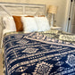 Navy Aztec Throw Blanket