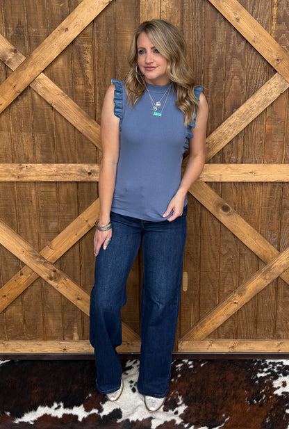 The Betty Top *Slate Blue