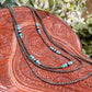 30” 3 Strand Navajo Pearl & Turquoise Faux Necklace