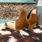 Sunset Bloom Cowhide Booties