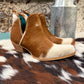 Sunset Bloom Cowhide Booties