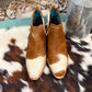 Sunset Bloom Cowhide Booties