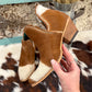 Sunset Bloom Cowhide Booties