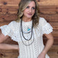 Ivory Cowgirl Crochet Blouse