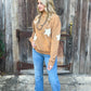 Western Patchwork Sweater *Tan