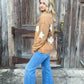 Western Patchwork Sweater *Tan