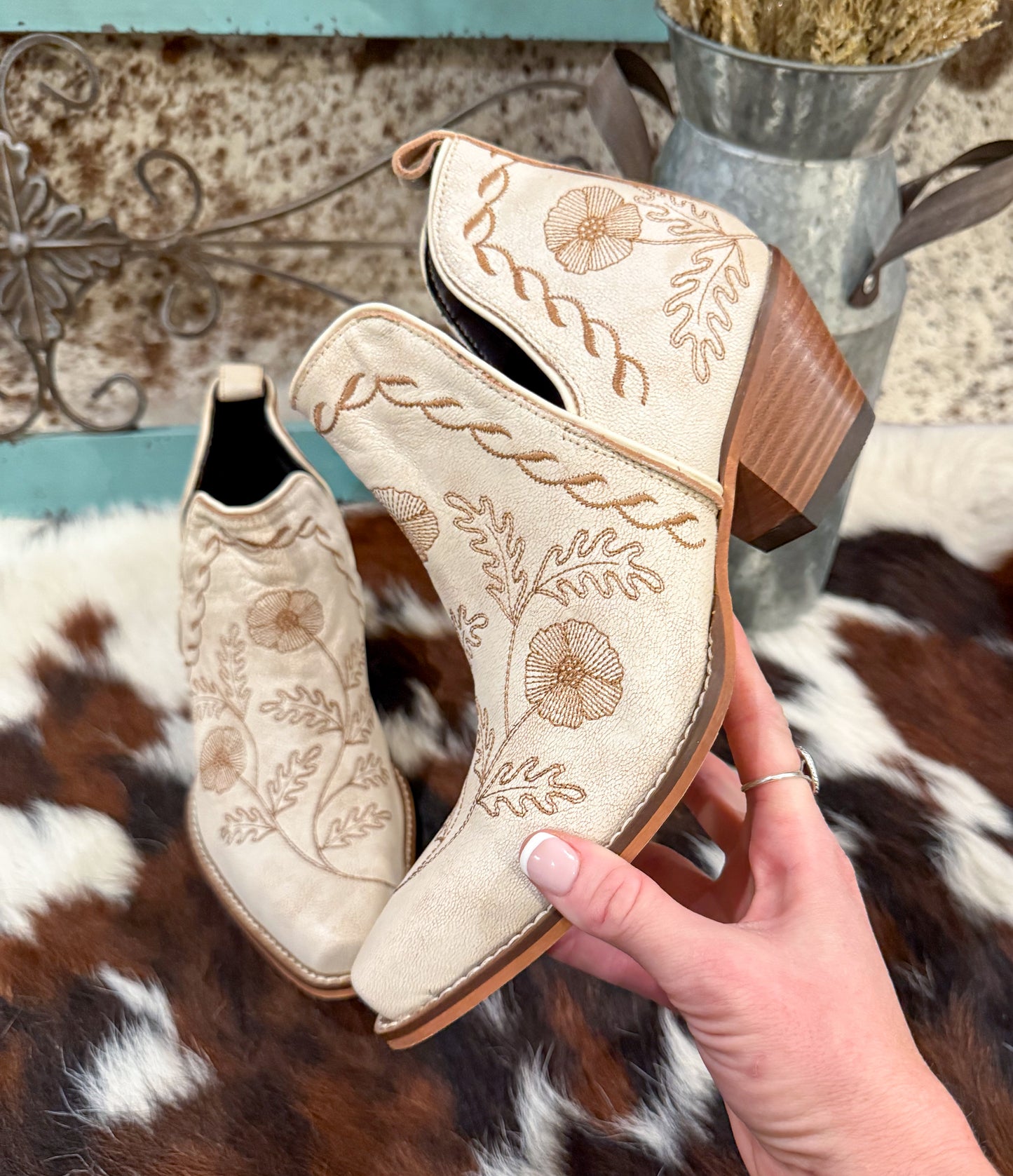Southwest Booties *White