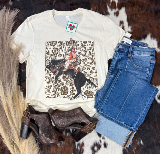 Flower Saddle Bronc Tee