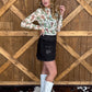 Rodeo Nights Mini Skirt *Black