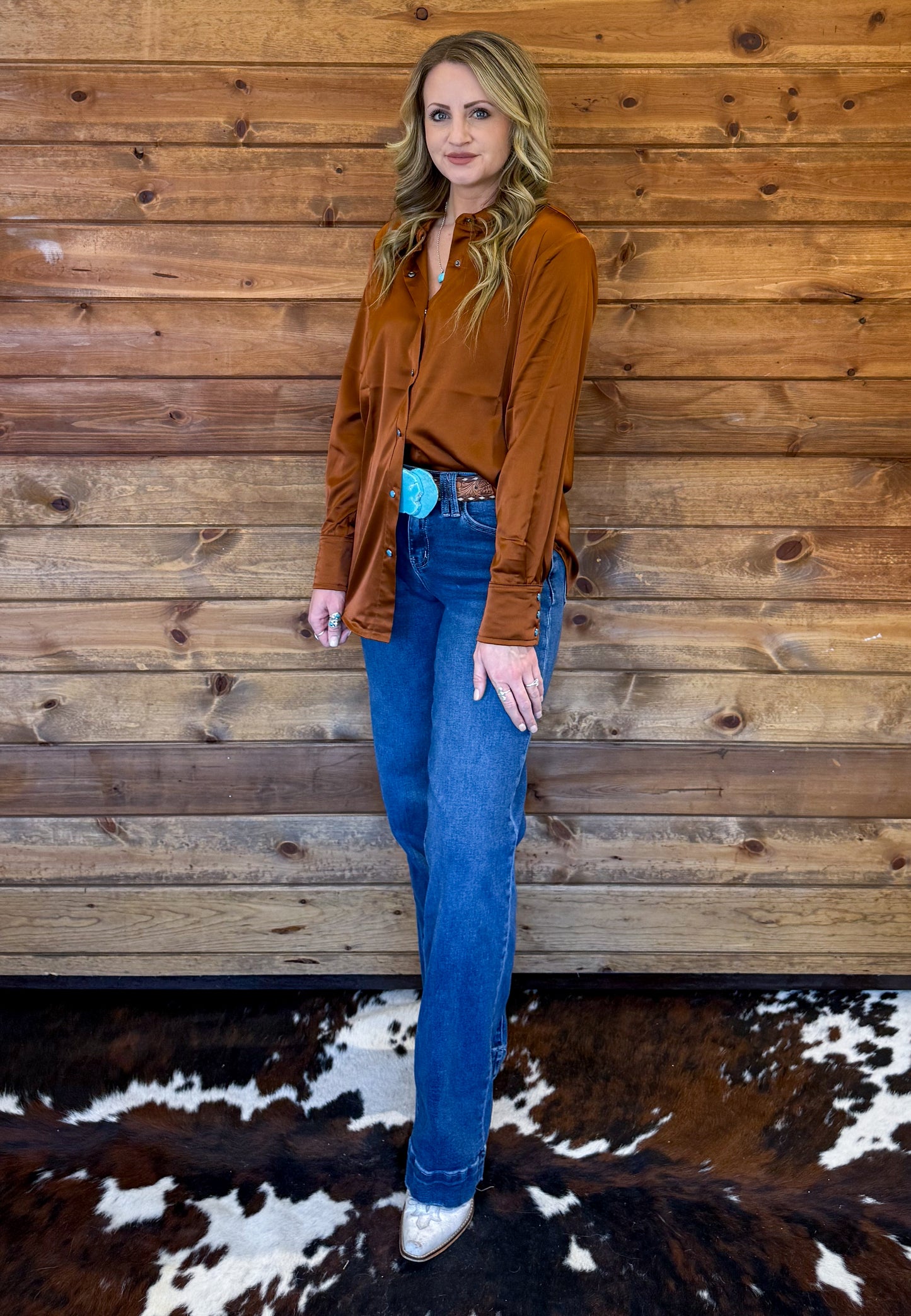 Satin Saddles Pearl Snap