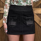 Rodeo Nights Mini Skirt *Black
