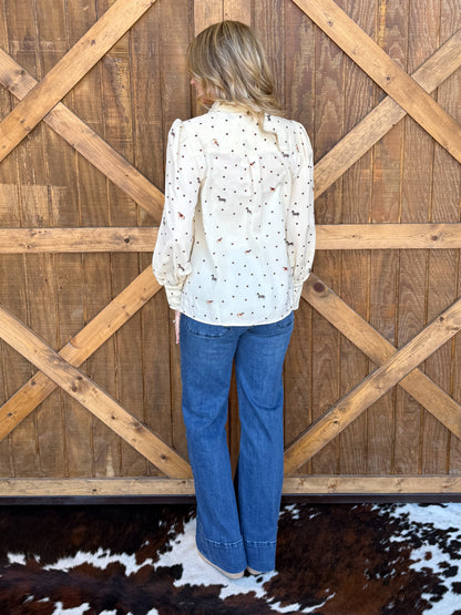Dots & Horses Blouse