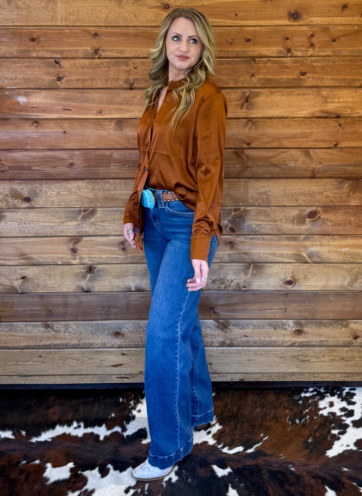 Satin Saddles Pearl Snap