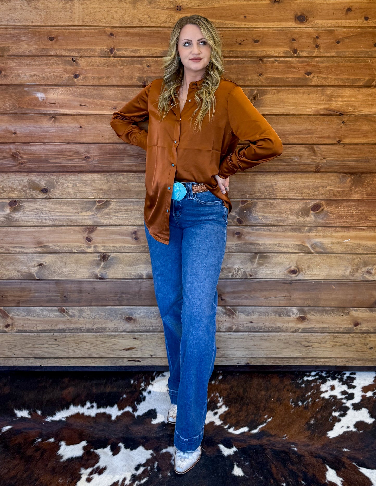 Satin Saddles Pearl Snap