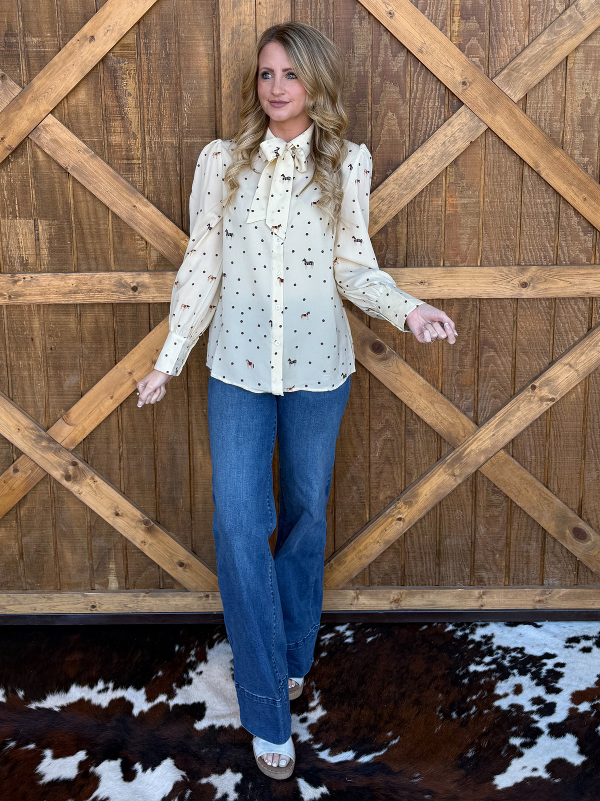 Dots & Horses Blouse