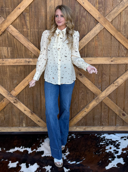 Dots & Horses Blouse