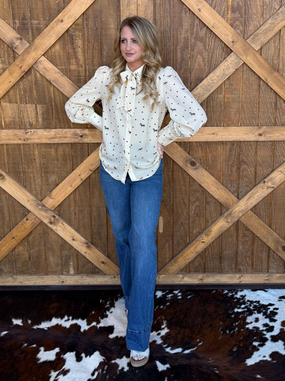 Dots & Horses Blouse