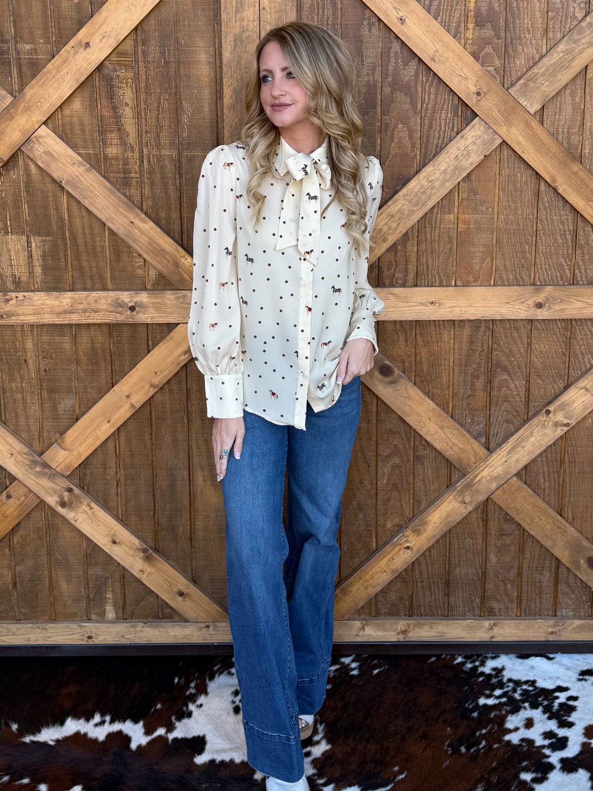 Dots & Horses Blouse