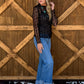Lariat Lace Mesh Top *Midnight