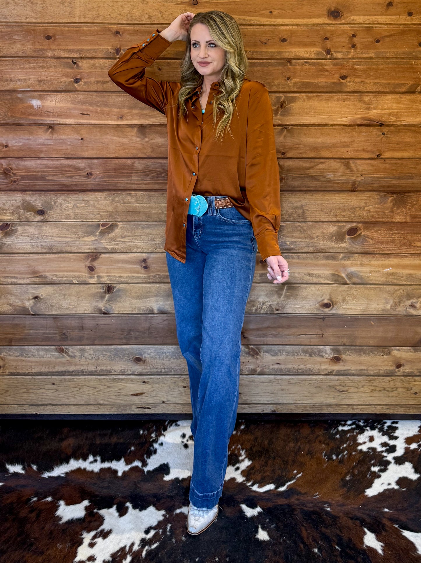 Satin Saddles Pearl Snap