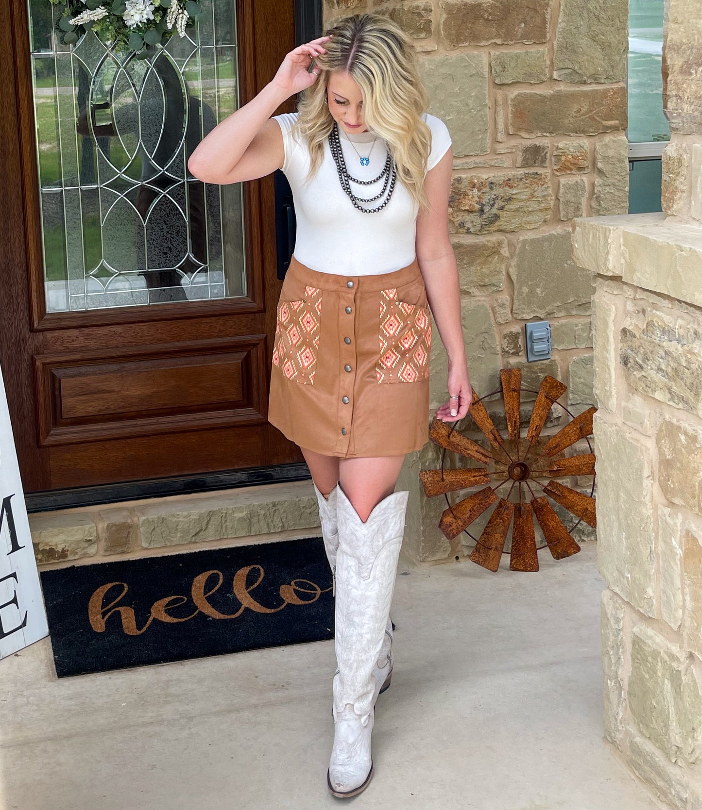 The Sheridan Mini Skirt - Camel