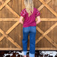 Burgundy Horses Top