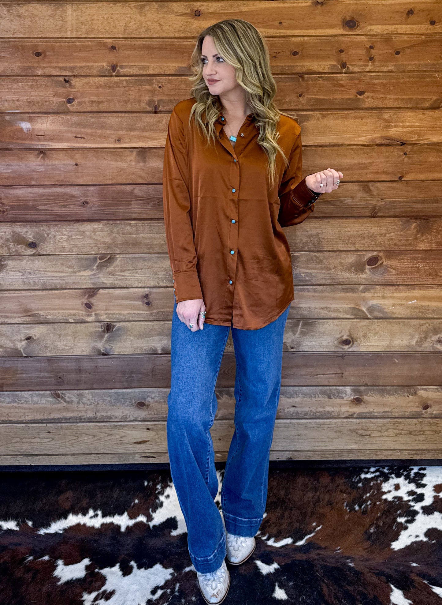 Satin Saddles Pearl Snap