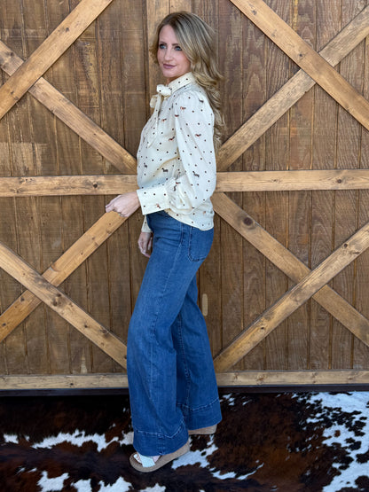 Dots & Horses Blouse