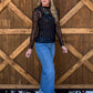 Lariat Lace Mesh Top *Midnight