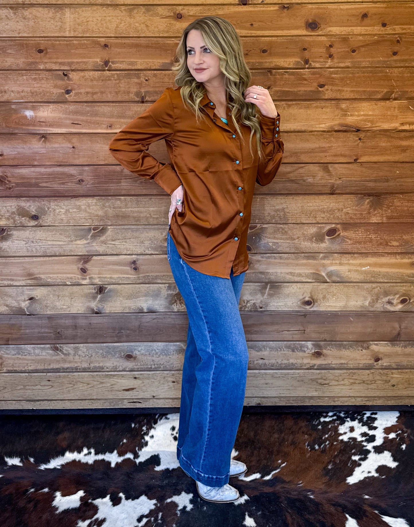 Satin Saddles Pearl Snap