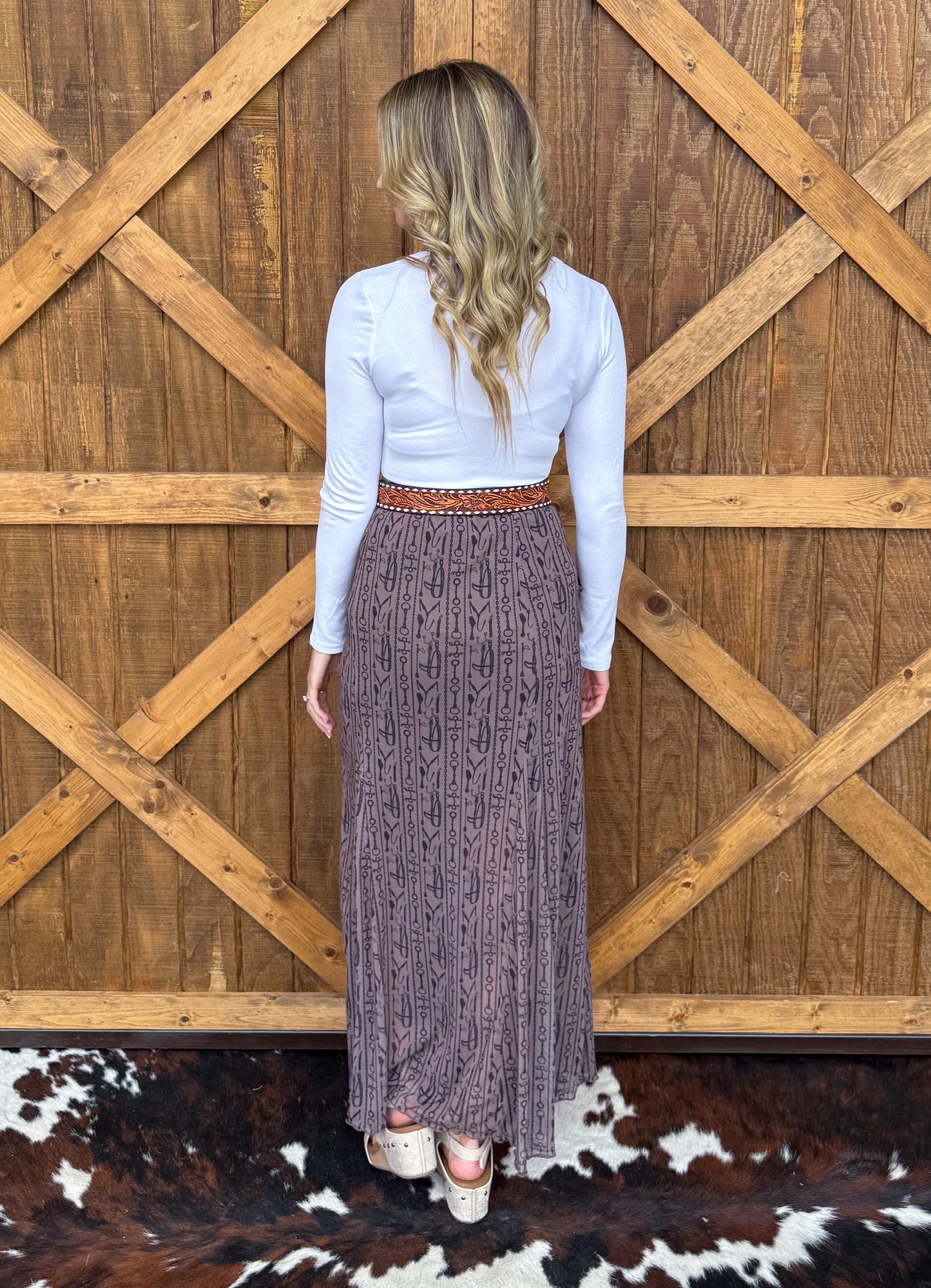Tack Room Mesh Maxi Skirt