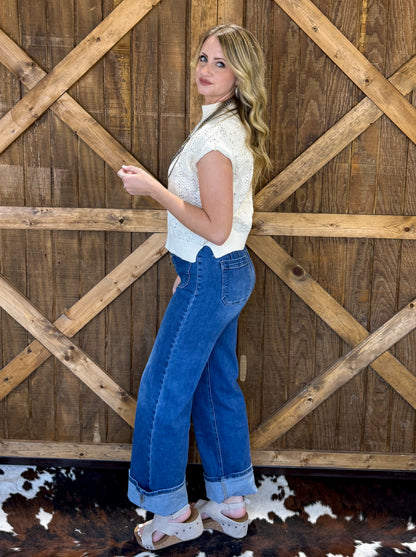 Snowy Range Knit Sweater Top