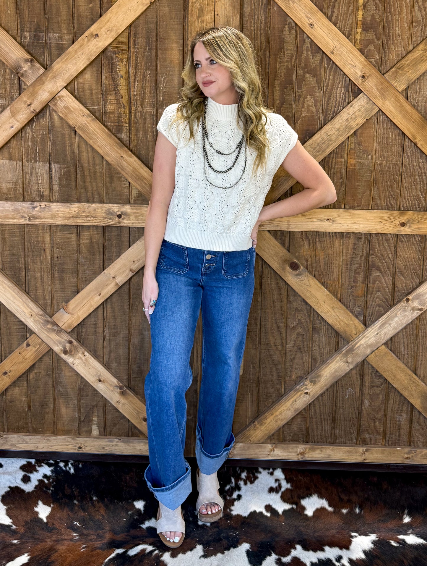 Snowy Range Knit Sweater Top