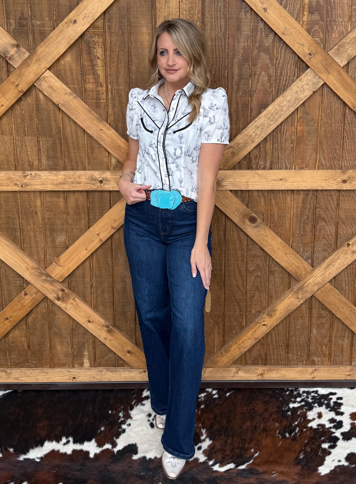 Wild & Western Pearl Snap Top