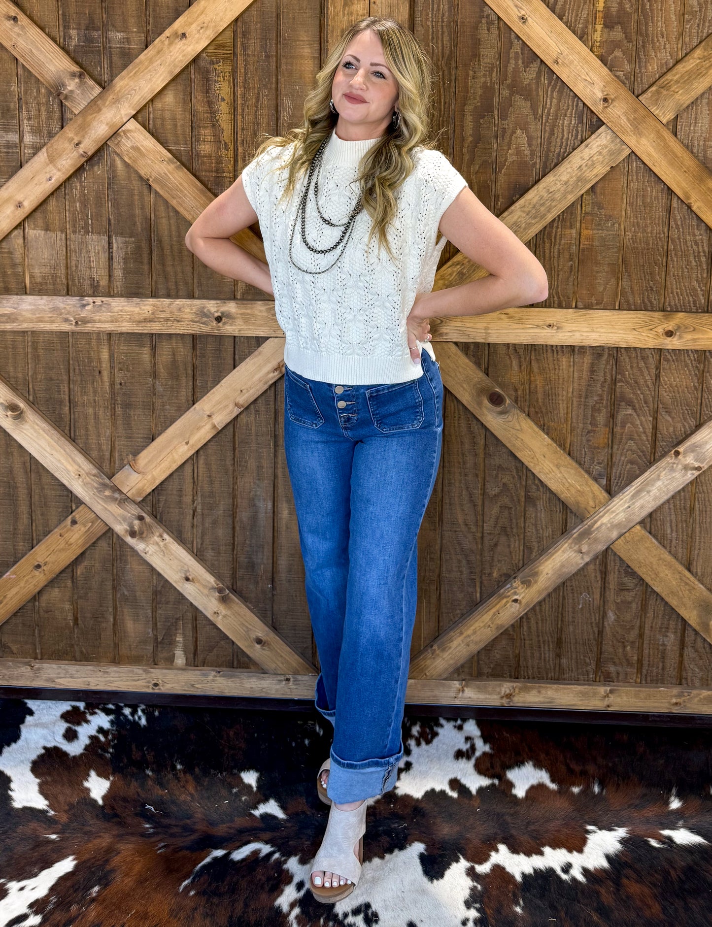 Snowy Range Knit Sweater Top